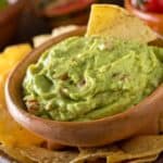 billede med guacamole avocado dip