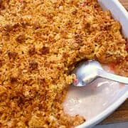 billede med rabarbercrumble