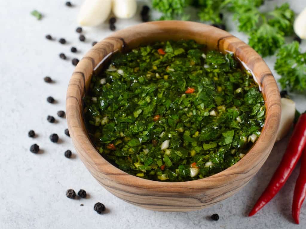 billede med chimichurri