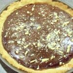 chokoladetærte med karamel og marcipan