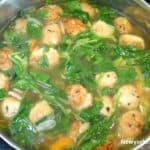minestrone suppe med kyllinge kødboller