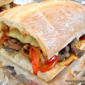 Philly cheese steak sandwich